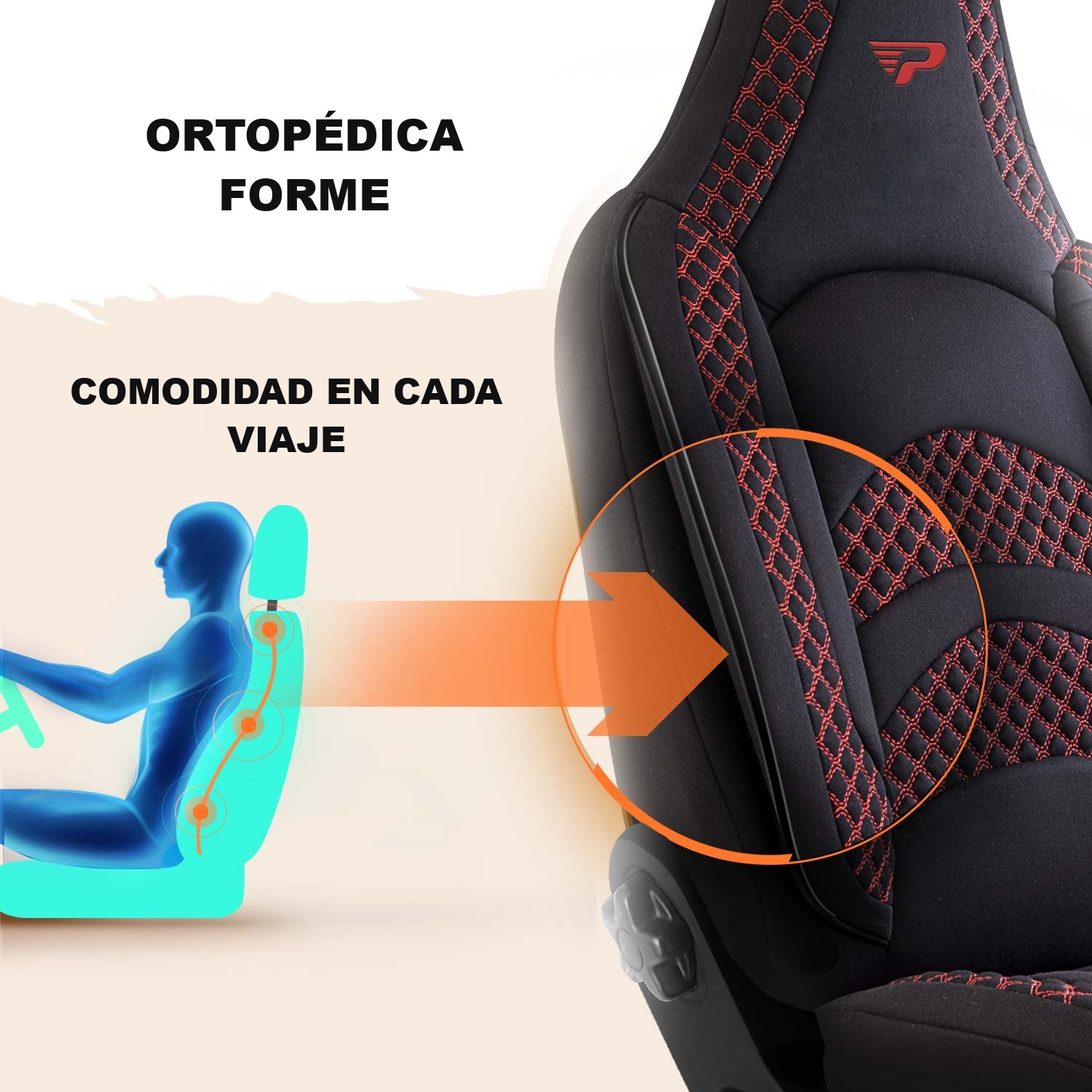 Forma de las fundas de asiento Limburg para comodidad durante la conducción